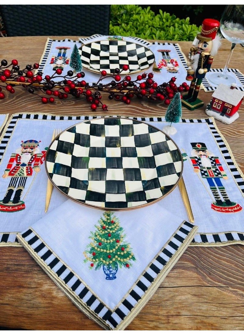 Ge Living Decorative Nutcrackers - Tin Soldier Patterned Serving Napkin - 2 Pieces  - Image 1
