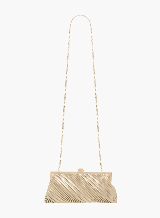 Celeste Women's Textured Clutch with Chain Strap