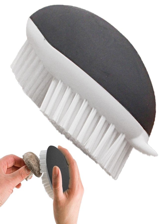 EMVANV Vegetable Brush,Veggie Brush Potato Scrubber Brush Veggie Brush with Non-Slip Grip for Food, Corn and Carrots, with Dots Remover(gray+white) - Image 1