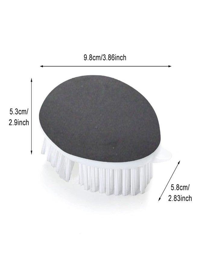 EMVANV Vegetable Brush,Veggie Brush Potato Scrubber Brush Veggie Brush with Non-Slip Grip for Food, Corn and Carrots, with Dots Remover(gray+white) - Image 2
