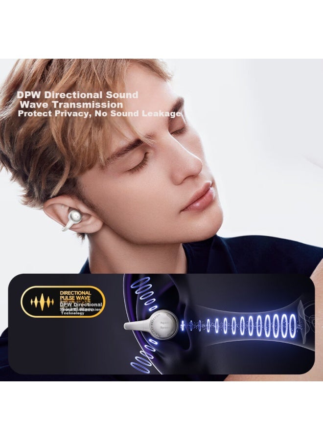 Walker Flower Zero Clip Ear Clip Headphones Open Wireless Bluetooth Headphones Comfortable To Wear Long Battery Life Suitable For Apple, Huawei, Xiaomi Aurora Purple - Image 4