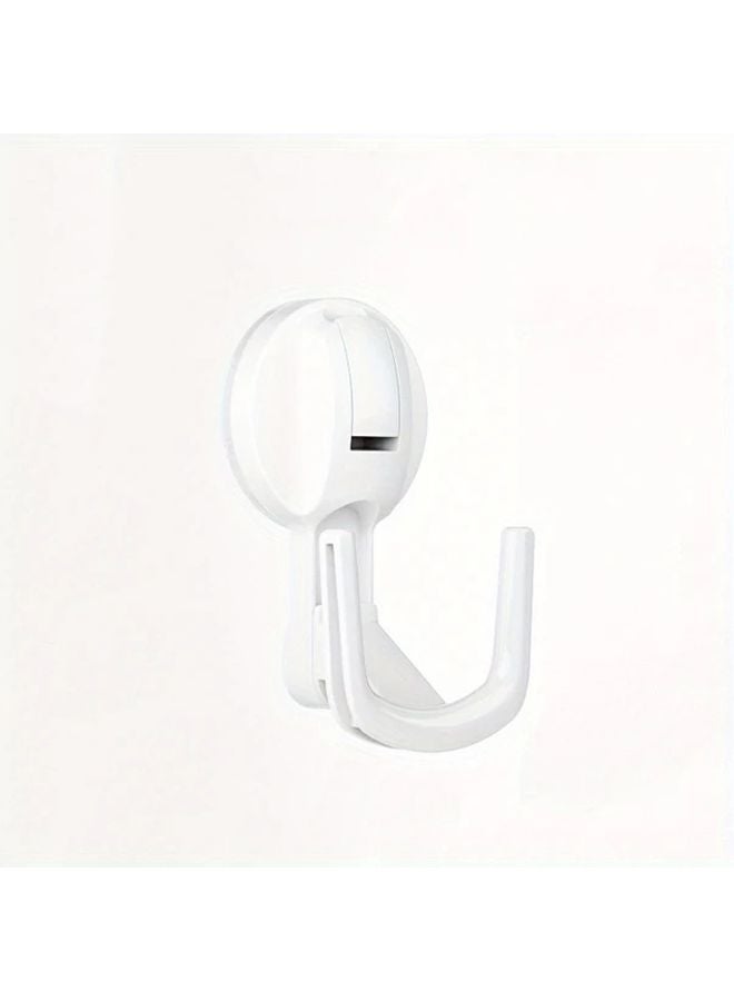 White Wall Mounted Vacuum Suction Cup Shoe Hooks No Drill Storage - Image 1