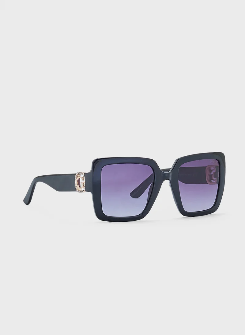 جس Square Uv-Protected Oversized  Sunglasses