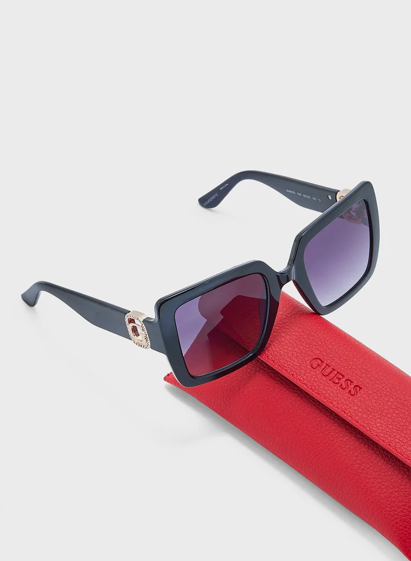 جس Square Uv-Protected Oversized  Sunglasses