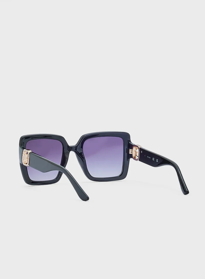 جس Square Uv-Protected Oversized  Sunglasses