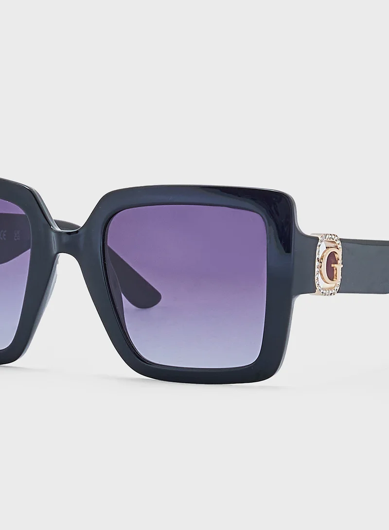 جس Square Uv-Protected Oversized  Sunglasses