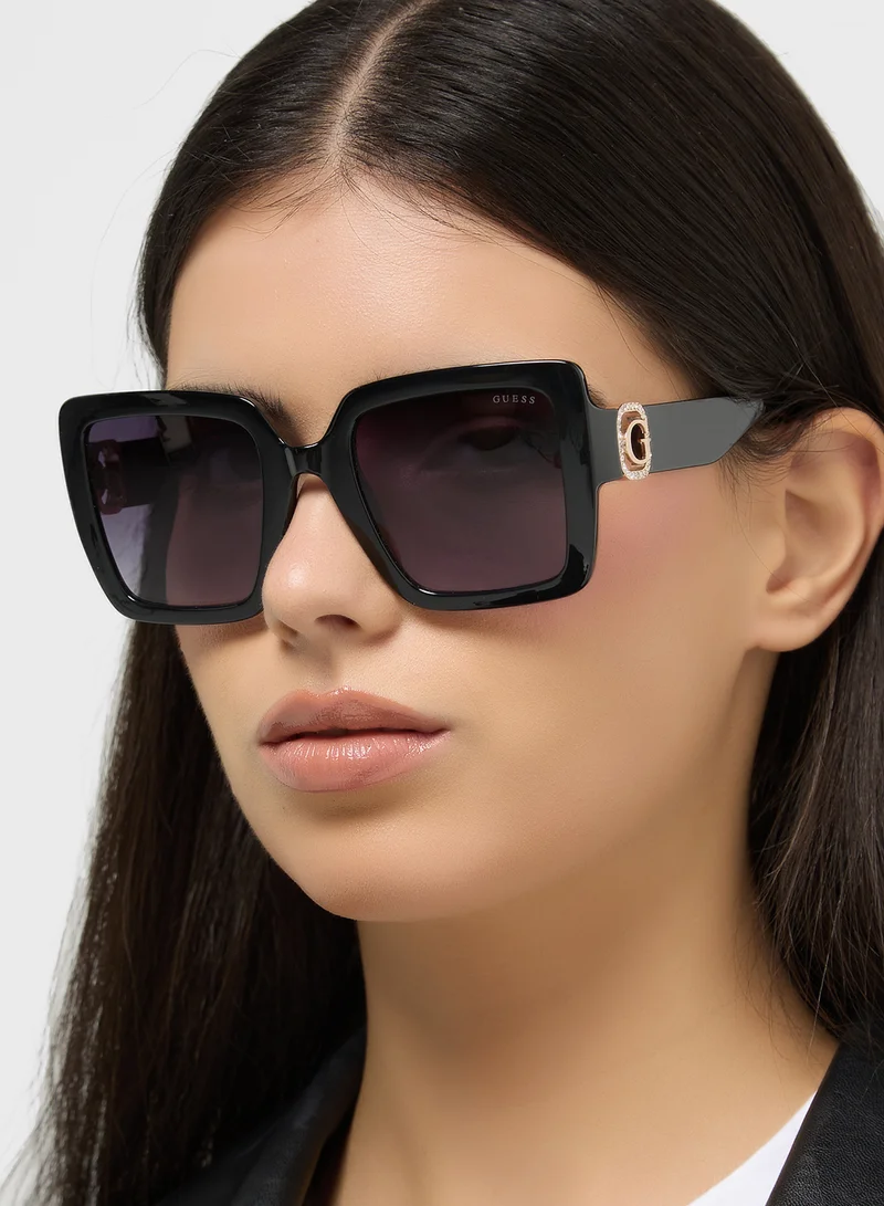 جس Square Uv-Protected Oversized  Sunglasses