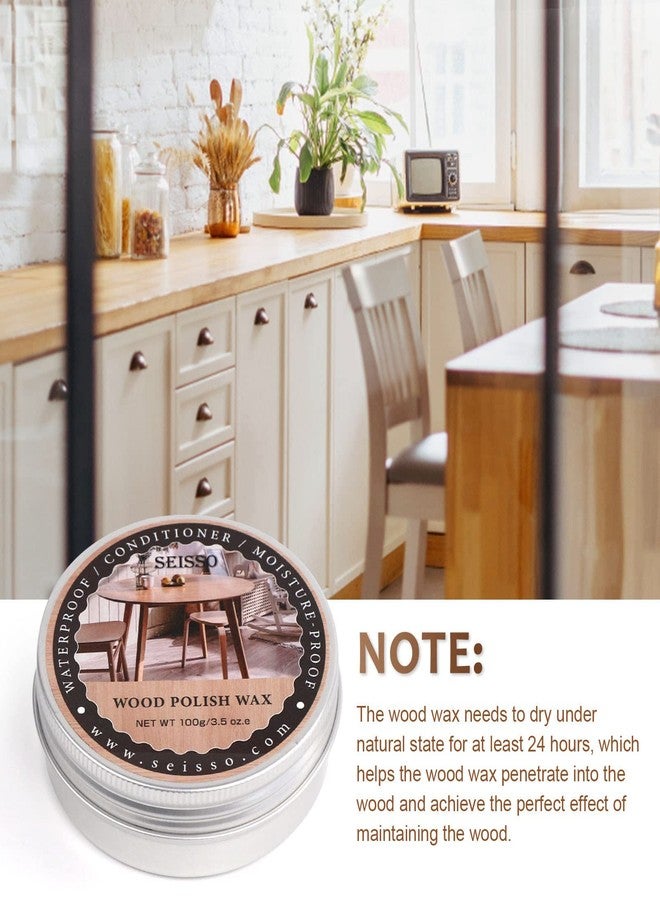 SEISSO Wood Polish Wax, Paste Wax for Wood Finish, Wood Wax Polish, Conditioner, Cleaner, Restorer, Furniture Polish for Wooden Floors, Cabinets, Tables, Doors - Image 5