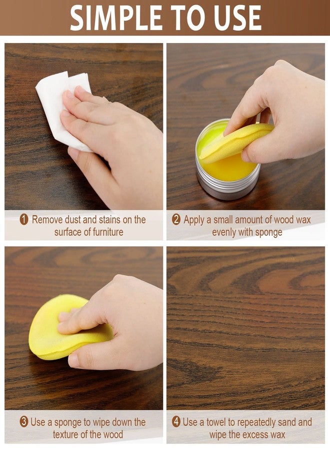SEISSO Wood Polish Wax, Paste Wax for Wood Finish, Wood Wax Polish, Conditioner, Cleaner, Restorer, Furniture Polish for Wooden Floors, Cabinets, Tables, Doors - Image 2