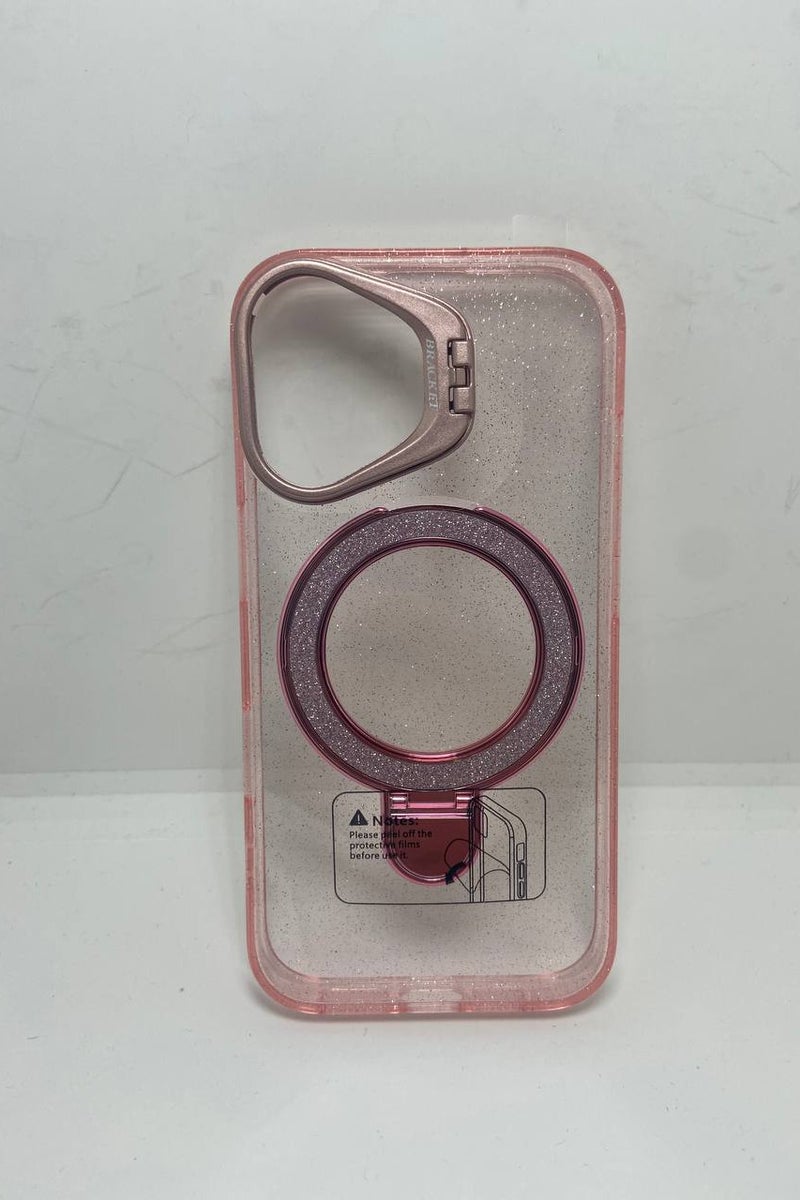 Glitter Liquid Kickstand Case for iPhone 16,Cute Luxury Bling Sparkle with Camera stand Flowing Ring Stand Plating Bumper Shockproof Women Girls Cover for iPhone 16 - Image 1