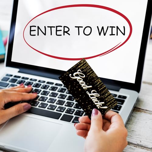 ABURRORI 600 Pcs Black Gold Enter to Win Raffle Tickets Cards 3.5 x 2 Inch Entry Form Ticket Cards for Contest, Auction, Raffles, Ballot Box with Space for Name, Email Address Phone Number Fields (600) - Image 3
