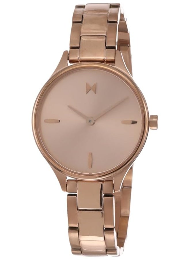 MVMT ROUND ANALOG WOMEN'S ROSE GOLD SUNRAY CASE WATCH - 28000323-D - Image 1