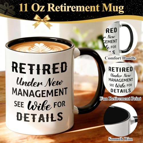 Cabtnca 8 Pcs Retirement Gifts for Men Funny Retirement Gift for Men 2026, for Coworker Dad Boss Grandpa Teachers, Includes Mug Hat Candle Socks Dice Pen Greeting Card, Retired Gifts for Man - Image 5