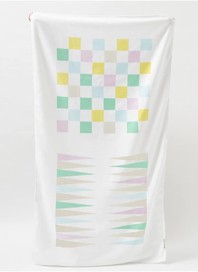 Summer Games Beach Towel | Kids Cotton Towel with Playful Prints | Lightweight & Absorbent Towel for Beach, Pool, and Outdoor Fun | Multi-Color Beach Towel