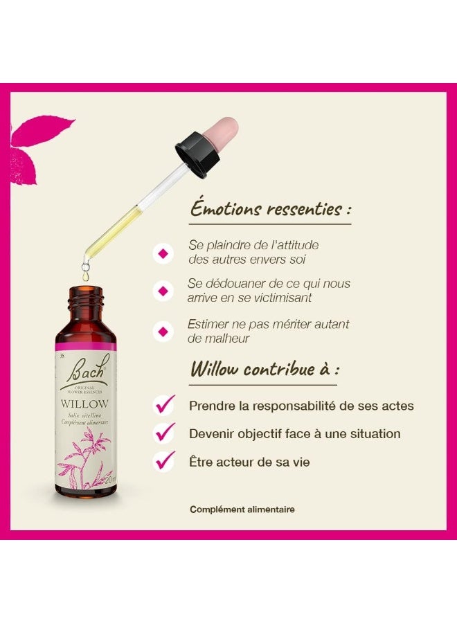 Bach Original Flower Remedy Dropper Willow Flower Essence 20 ml Multi - Image 3