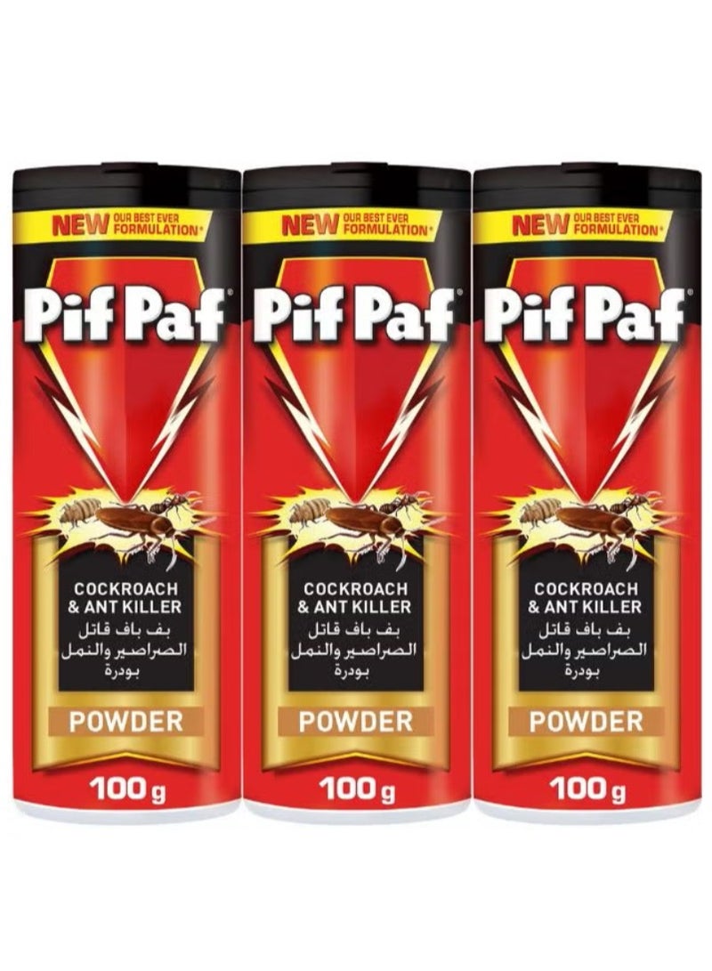 Pif Paf Cockroach And Ant Killer Powder 100 grams Pack of 3 - Image 1