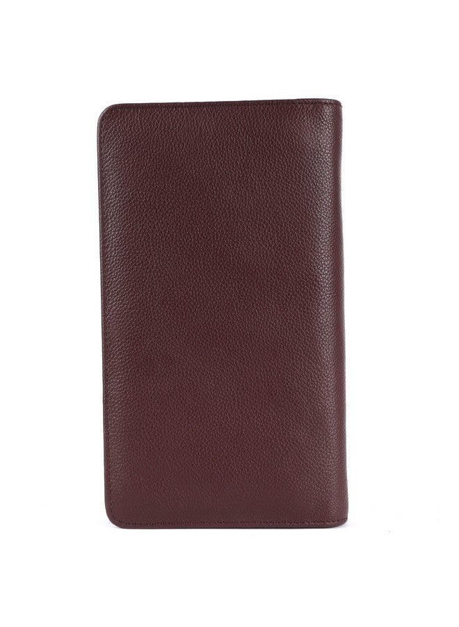  هاموندز فلاي كاتشر حافظة جواز سفر من الجلد الطبيعي من HAMMONDS FLYCATCHER، حامل جواز سفر للرجال والنساء - منظم مستندات إكسسوارات السفر، محفظة جواز سفر محمية بتقنية RFID مع فتحات بطاقات للرحلات - بني ريدوود - Image 2