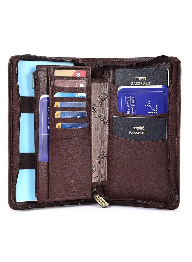  هاموندز فلاي كاتشر حافظة جواز سفر من الجلد الطبيعي من HAMMONDS FLYCATCHER، حامل جواز سفر للرجال والنساء - منظم مستندات إكسسوارات السفر، محفظة جواز سفر محمية بتقنية RFID مع فتحات بطاقات للرحلات - بني ريدوود - Image 5