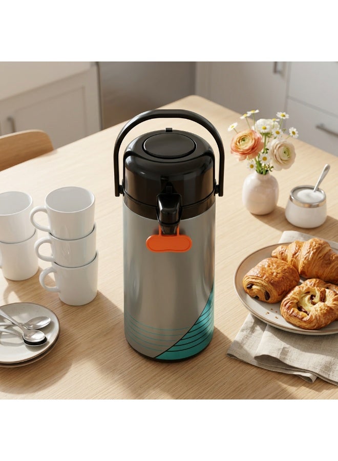 Lavin vaccum flask 2.5L/Airpot Glass inner Thermos/Long heat retention/Hot&Cold/HB - Image 1