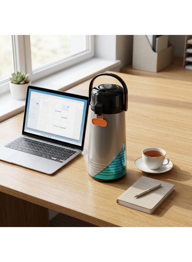 Lavin vaccum flask 2.5L/Airpot Glass inner Thermos/Long heat retention/Hot&Cold/HB - Image 2