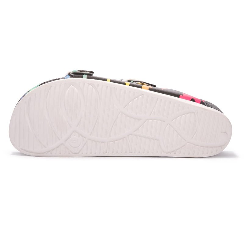 FUNKYMONKEY Women's Plastic Sandals New Upgrade Quality EVA Waterproof Double Buckle Adjustable Slides Shoes (11 M US,Camouflage on black/XPZ) - Image 4