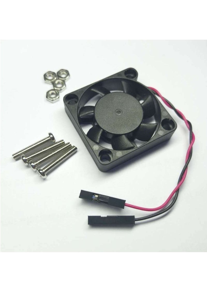 KASTWAVE - 4 PCS Raspberry Pi 4 Fan, Raspberry Pi Cooling Fan Brushless 3.3V 5V DC Silent Fan for Raspberry Pi 4B / Pi 3B+ / RetroFlag NESPI Enclosure (30mmx30mmx7mm) (Black) - Image 1
