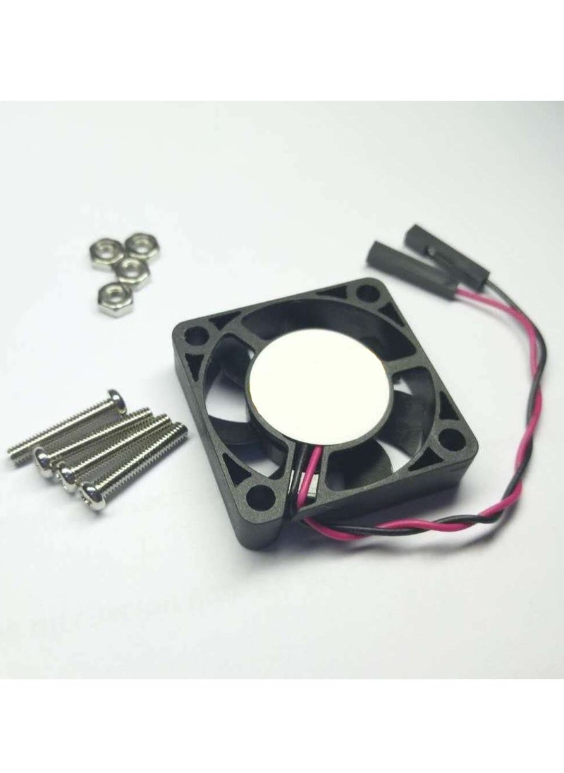 KASTWAVE - 4 PCS Raspberry Pi 4 Fan, Raspberry Pi Cooling Fan Brushless 3.3V 5V DC Silent Fan for Raspberry Pi 4B / Pi 3B+ / RetroFlag NESPI Enclosure (30mmx30mmx7mm) (Black) - Image 1