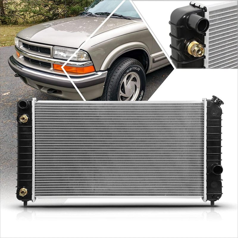 PM Performotor DPI-1825 OE Factory Style Aluminum Core Radiator Compatible with 96-05 Chevy Blazer S10/GMC Jimmy Sonoma 4.3L MT - Image 1