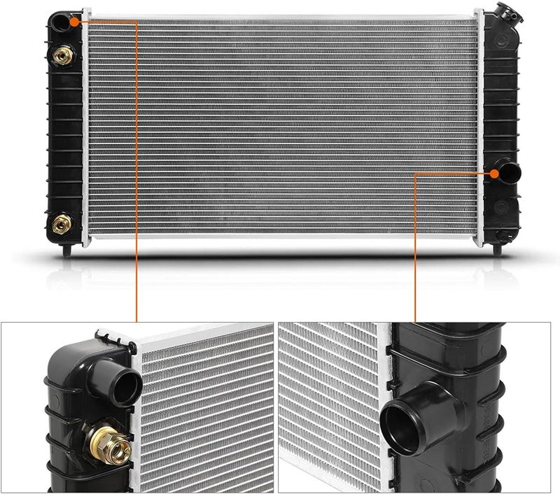 PM Performotor DPI-1825 OE Factory Style Aluminum Core Radiator Compatible with 96-05 Chevy Blazer S10/GMC Jimmy Sonoma 4.3L MT - Image 3