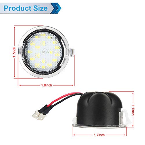 MbuyDIY LED Side Mirror Puddle Lights Lamp Compatible with F150 2009-2014, Expedition 2003-2023, Explorer 2011-2023, Edge 2007-2023, Flex Taurus X Ranger 6000K White, Pack of 2 - Image 4