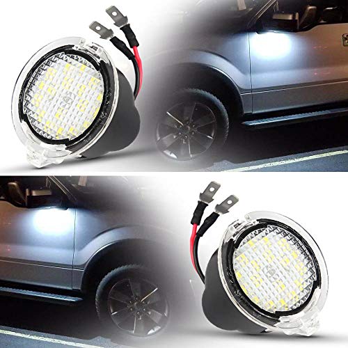 MbuyDIY LED Side Mirror Puddle Lights Lamp Compatible with F150 2009-2014, Expedition 2003-2023, Explorer 2011-2023, Edge 2007-2023, Flex Taurus X Ranger 6000K White, Pack of 2 - Image 3