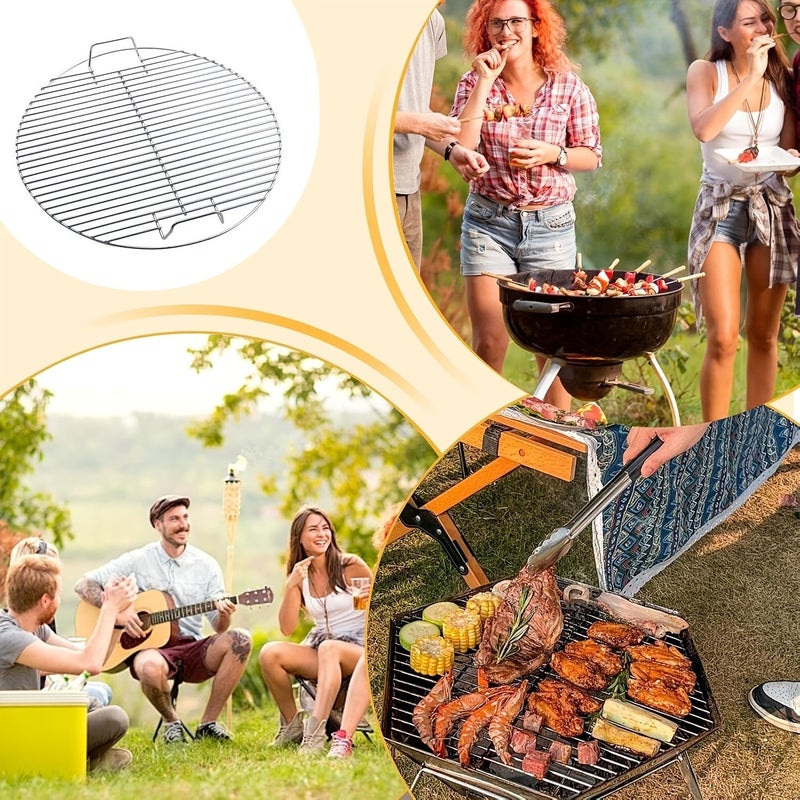 17.52 إنش، غطاء شبكي دائري كبير بدون غطاء، جزء بديل لشواية الفحم، شواية BBQ محمولة بحجم كبير، متينة وقوية، سهلة التنظيف، مناسبة لمختلف مكونات الشواء، للطهي في الهواء الطلق، التخييم، حفلات الشواء، النزهات، وشواء الفناء الخلفي. - Image 2