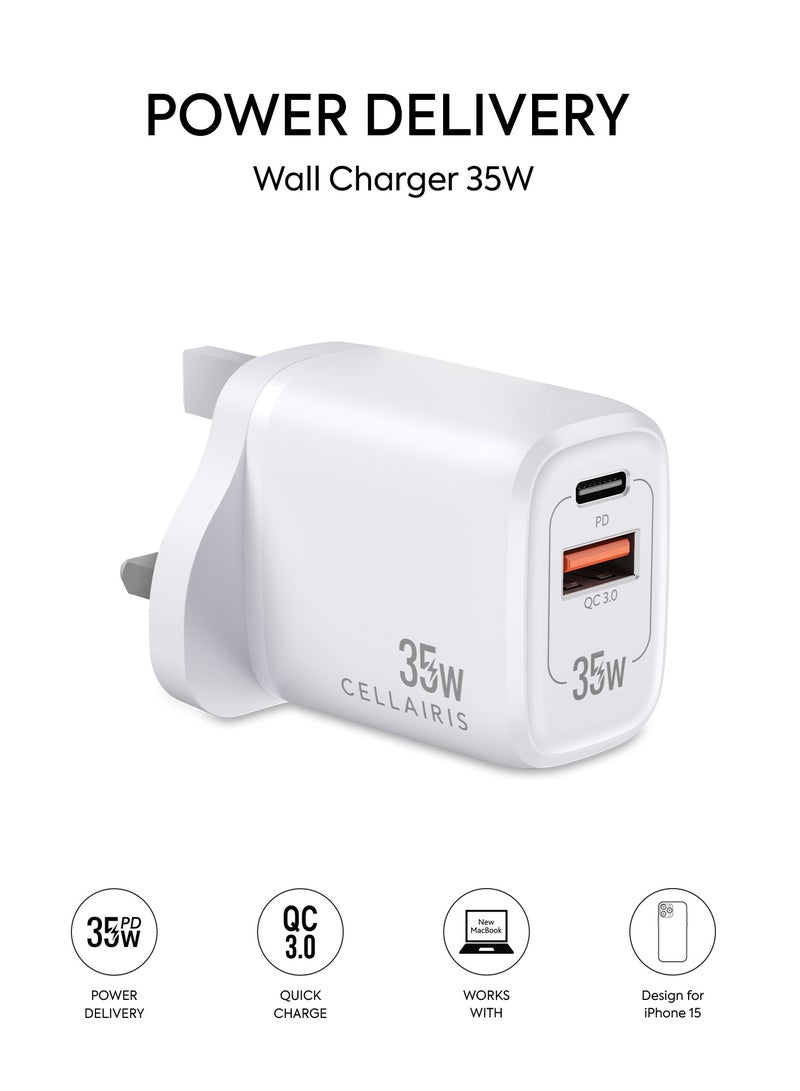Cellairis Premium Wall Charger PD 35W + QC - White - Image 1