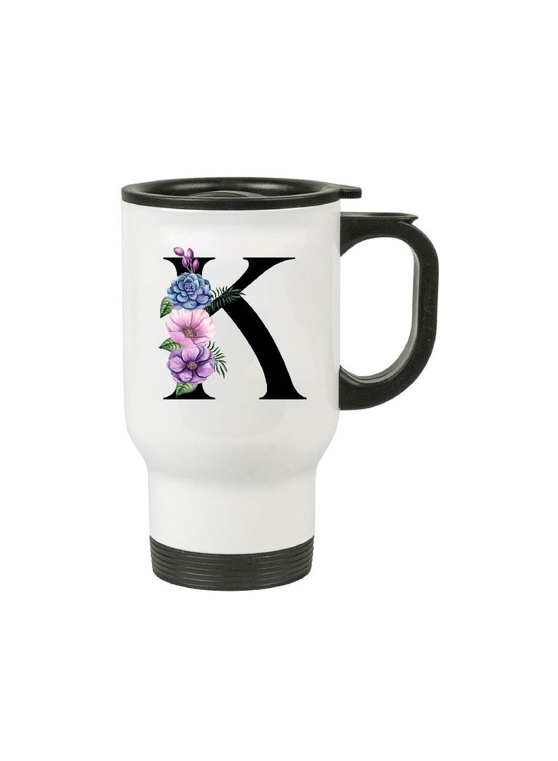 PRINTSHOP4ME Initial Letters Canvas Cotton Tote Bag, Cosmetic Pouch, and Stainless Steel Travel Mug - A Stylish Pack of 3 Combo Set for Girls - Gift for wedding - Gifts for girls - Gift for friends - Image 4