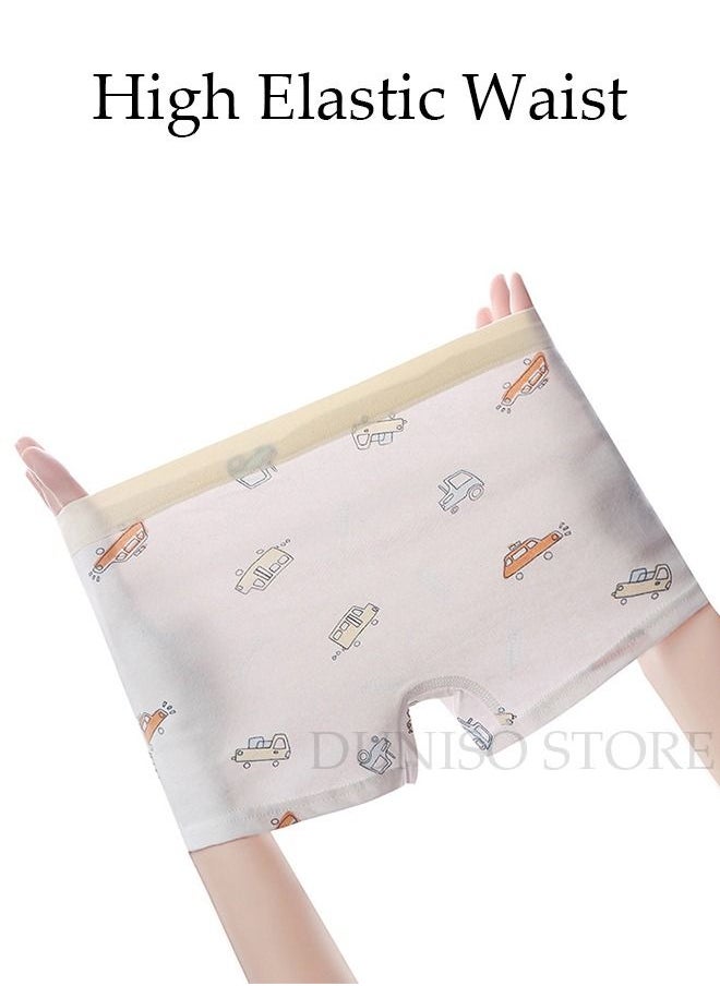 DUNISO 4 Pack Boy's Boxers Briefs Set Kid's Cotton Underwear Short Briefs Breathable and Soft Underpants with High Elastic Waistband Soft Little Boy Pants  - Image 5