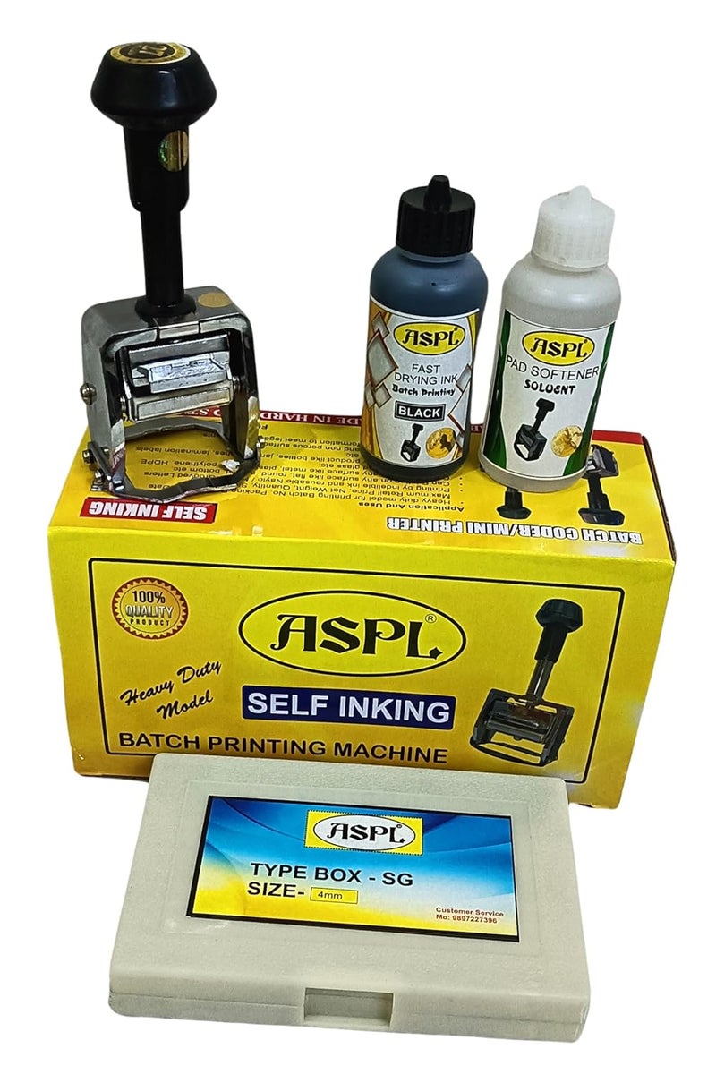 ACGL ASPL 2mm Heavy-Duty Batch Printing Machine | Prints Batch No., Packing Date, Expiry Date, MRP, Net Weight, Quantity, Size, and More | 50–500 Gram Packaging Compatible | Industrial & Commercial Use - Image 1