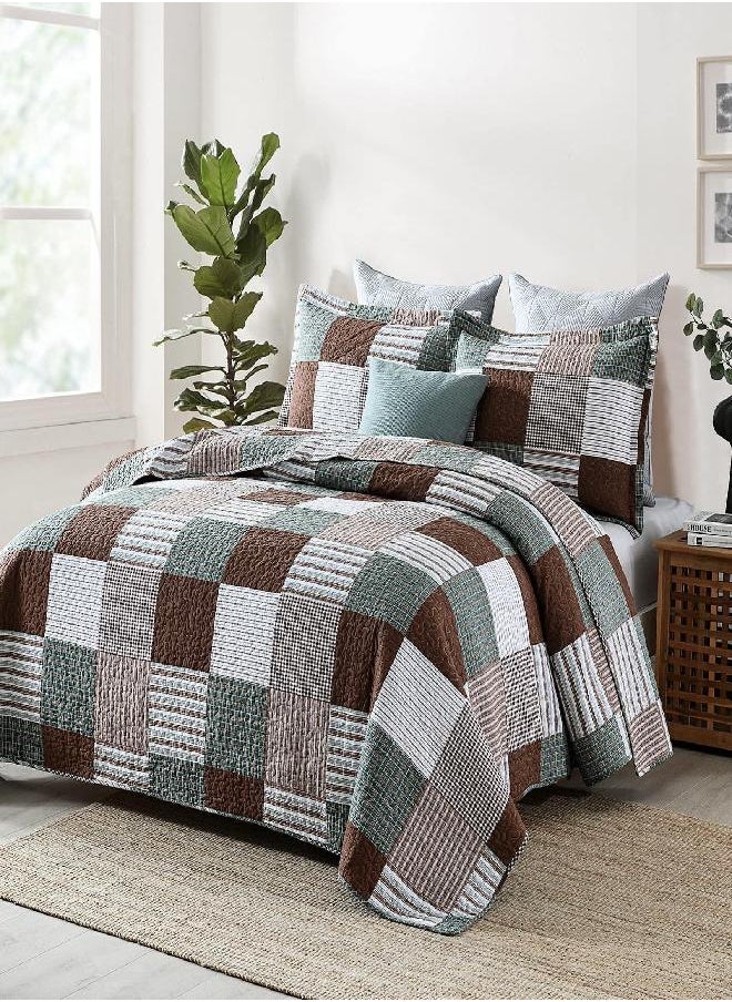 Comfort Spaces Comfort Spaces Kienna Quilt Set-Luxury Double Sided Stitching Design All Season, Lightweight, Coverlet Bedspread Bedding, Matching Shams, Bedspread Queen (102"x118"), Charcoal Grey  - Image 5