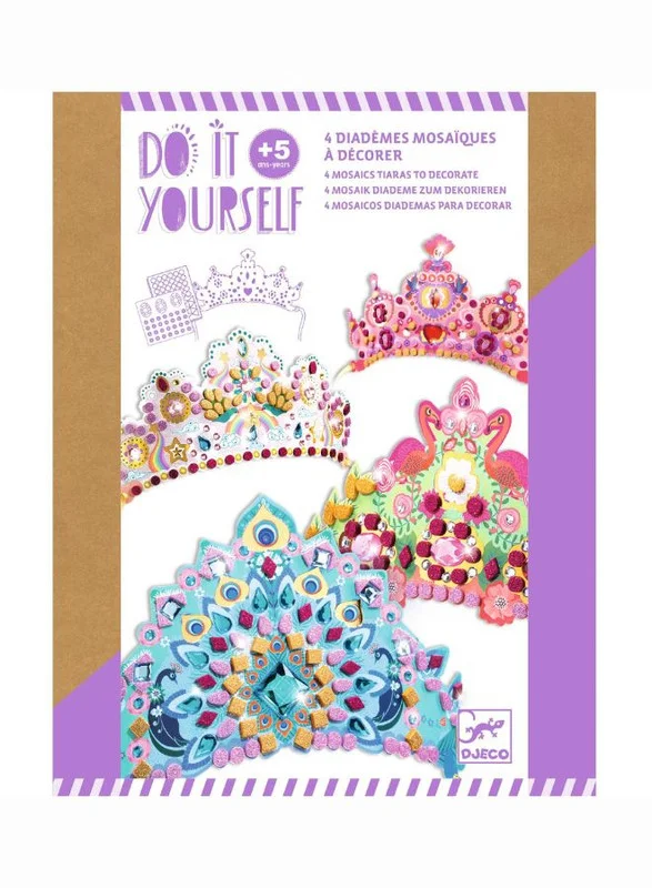 DJECO Colorful Mosaic Tiara Decorating Kit