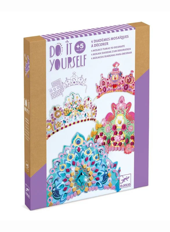 DJECO Colorful Mosaic Tiara Decorating Kit