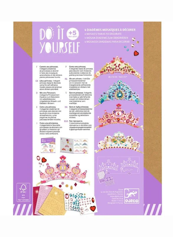DJECO Do It Yourself - Like A Princess Tiaras
