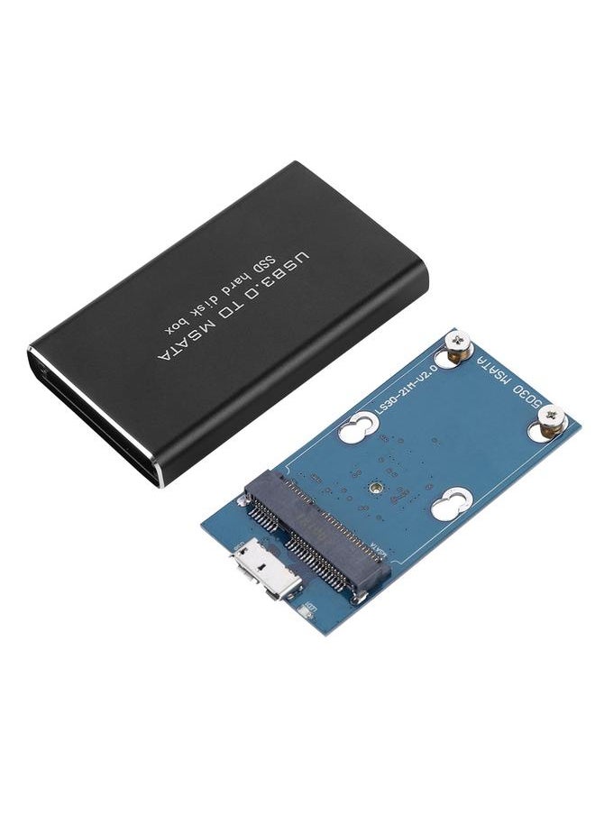 Thoraya - MSAta MINI PCI-E SSD Solid State Disk Enclosure Hard Disk Box 6Gbps 30*30/50mm Black - Image 1