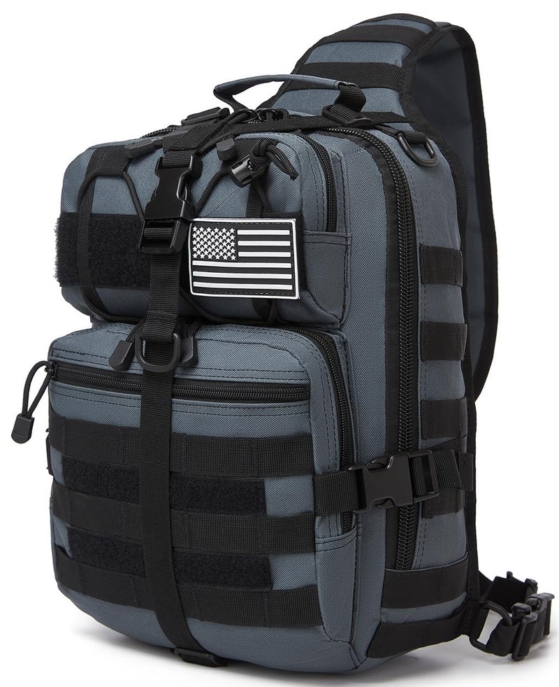 ATBP Tactical Sling Pack Big Crossbody Backpack Over Shoulder Bag Military for Men Hiking Outdoor Sport Gym