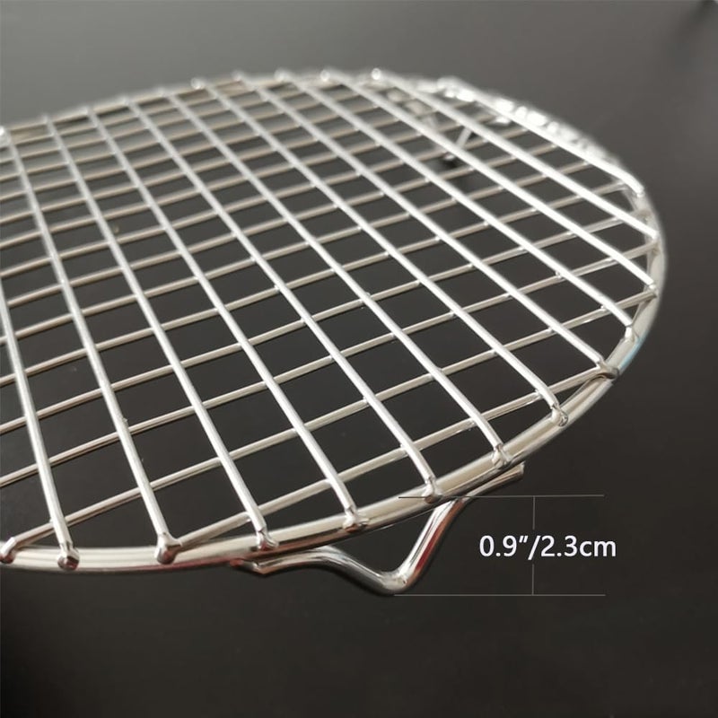 Turbokey Cooking Rack 13" Round Baking Rack with Legs Canning Rack Straight-wire Cooling Rack Durable Stainless Steel Baking Barbecue Rack/Food Steamer/Cooking/Baking/Steaming Rack (330mm/13") - Image 2