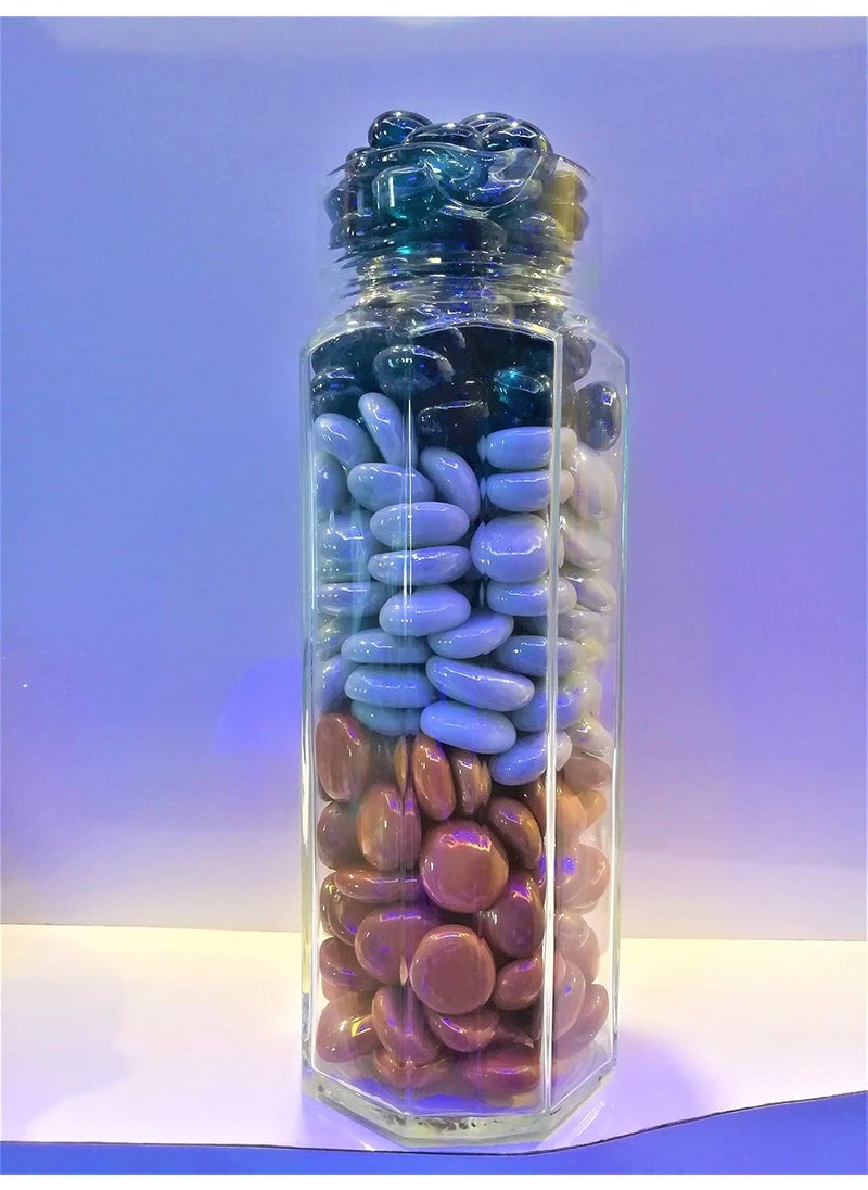 omi kogyo OMI Orange Opaque Round Glass Pebbles Vase fillers Stone Bead for Decorative vase Fountain Table Aquarium 900g Approx 125 Pieces  - Image 5