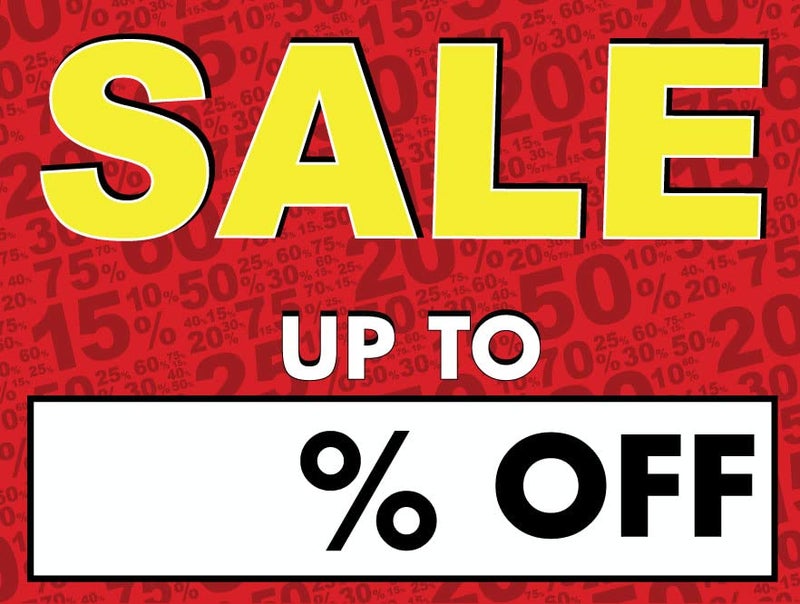 Zelica Sale Signs for Retail Store, write your own% discount with an erasable marker, Clothing store or any retail shop | 12 x9 inch PVC (4 Pack) Sale Sign - Image 4