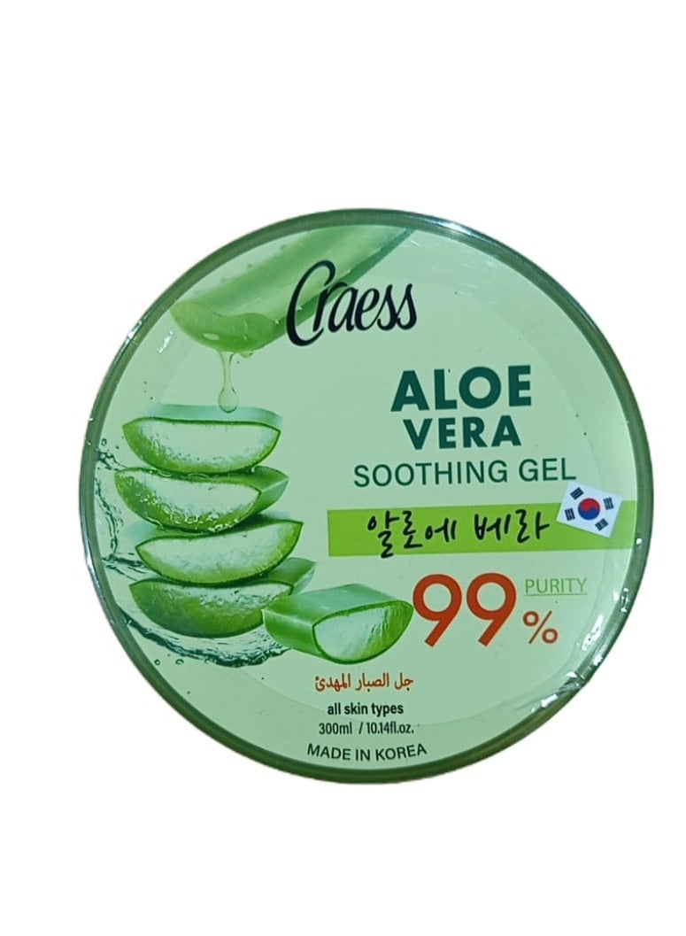 Craess Soothing Aloe Vera Gel with 99% natural aloe vera to moisturize skin