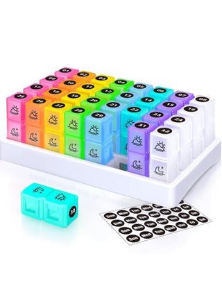 Pill Organizer Monthly One Month Box AM PM, 30 Day Travel with Unique Handle Design, 31 Container Cases for Vitamin, Supplements & Medications - pzsku/ZBDBEE8A557F7963918ACZ/45/_/1695632361/49c753cf-a5be-4b7f-8d9c-9d9cb4973dc4