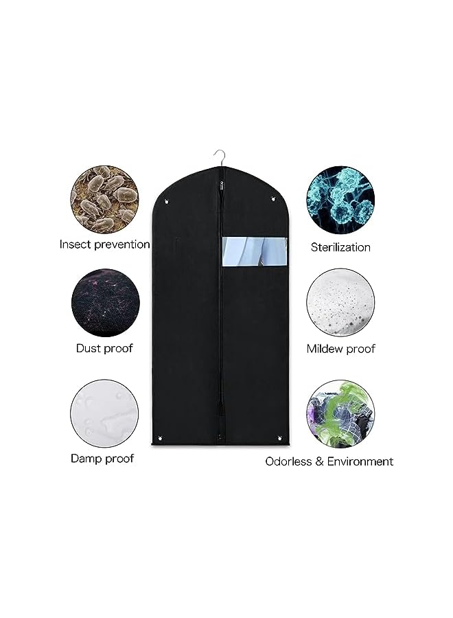 Zaboon Bags Black For Hanging Clothes Set Of 3 Women Dress Bag Men Suit Bag For Travel And Clothing Storage Of Shirts Dance Costumes Suit Cover Closet Storage Long Garment Bags With Zipper  - Image 3