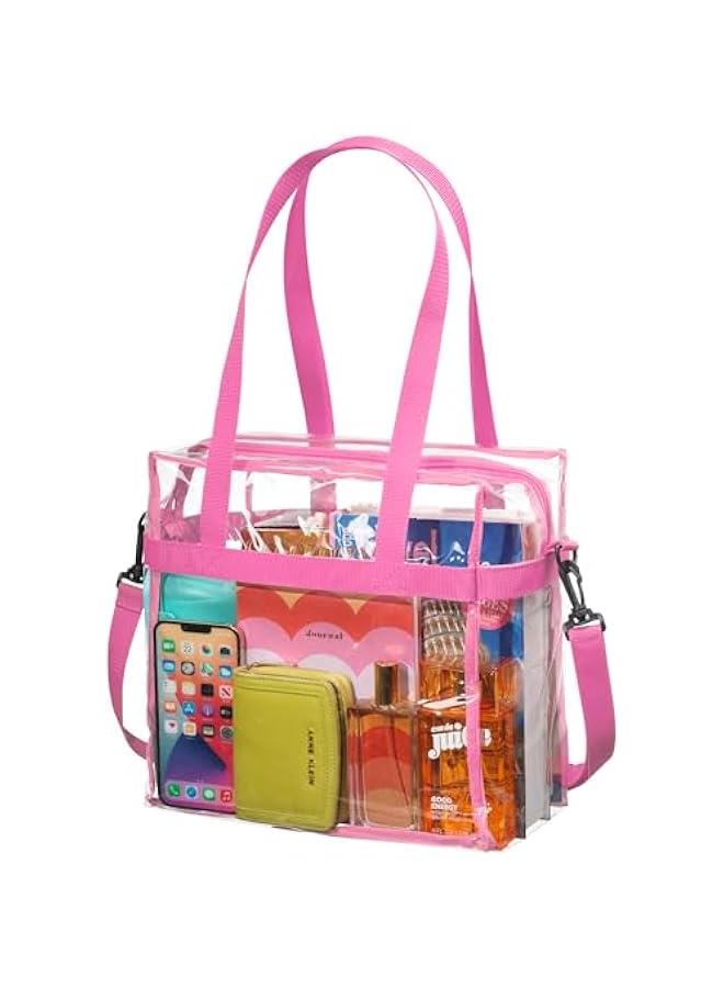 Generic Clear Tote Bag Stadium Approved - Shoulder Straps and Zippered - Clear Bag for Work, Sports Games and Concerts - Image 1