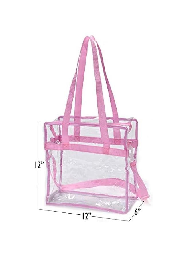 Generic Clear Tote Bag Stadium Approved - Shoulder Straps and Zippered - Clear Bag for Work, Sports Games and Concerts - Image 2